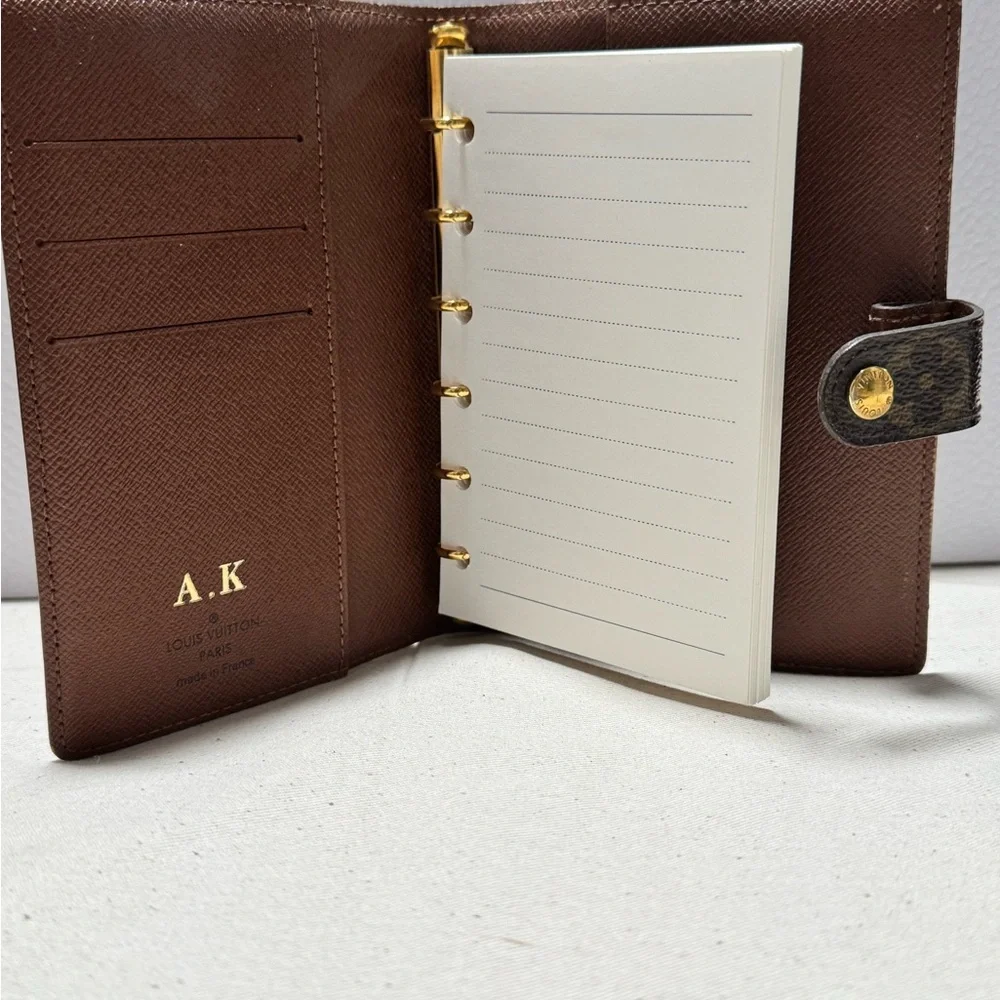 Louis Vuitton Monogram Canvas Monogram Medium Ring Agenda Cover with initials - Picture 2 of 7